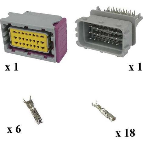 Kit Connettore Framatome 24 Vie Maschio Femmina da circuito stampato Stagno