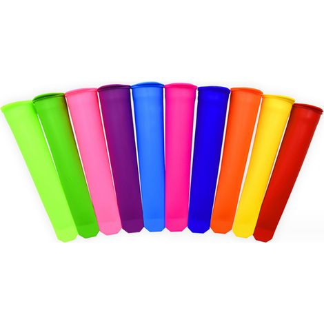 Moules à glace en silicone, moules à bâtonnets glacés, 10 couleurs vives, lot de 10 (1/5)