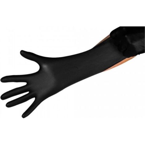 Boîte de 100 gants jetables nitrile noir L – Résistance chimique 3x supérieure au latex – Non poudrés – Ambidextres – Confort optimal – CBM