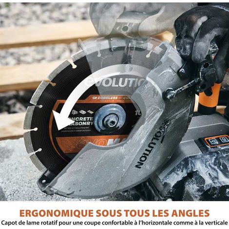 Scie à béton sans fil R260DCT-Li 260 mm sans batteries et double chargeur
