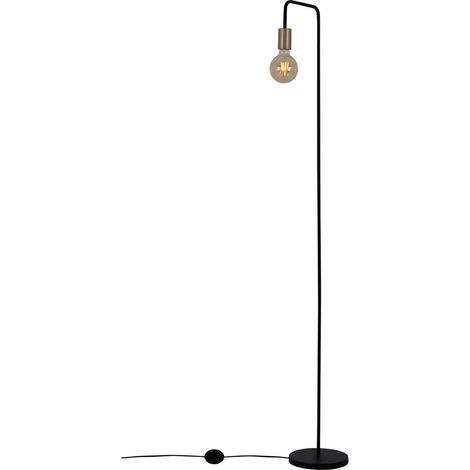 Stehleuchte Beistellleuchte Standlampe gebogen schwarz Metall E27 Wohnzimmer (1/5)