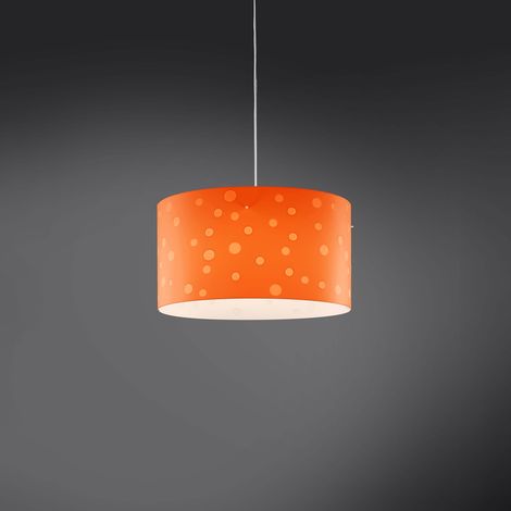 Lampadario Moderno Pois Polilux ® Arancione Materie Plastiche Bianco 3 Luci E27