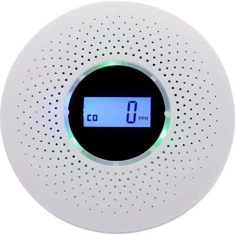 Détecteur de fumée et monoxyde de carbone 2 en 1 – Capteur électrochimique – Alarme ≥ 85 dB – Alimentation par 3 piles AA (1/4)