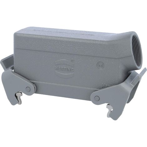HARTING Han 24B Capot bas, 1xM32 sortie de câble latérale, avec 2 étriers transversaux Presse-étoupe M32 Plage de serrage 11,0 mm - 21,0 mm - 1 Stück (1/3)