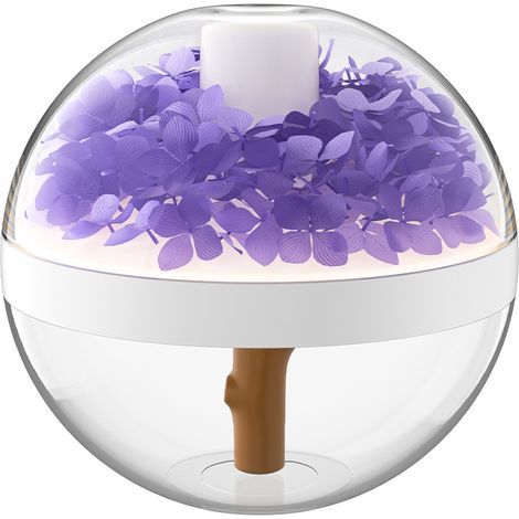 Tragbarer Luftbefeuchter mit konservierten Blumen, 270 ml Fassungsvermögen, Mini-Tisch- und Nachttischlampe