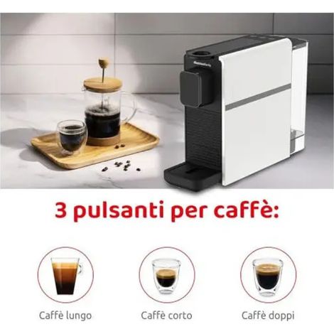 Melchioni Family, Cremosa Macchina Caffe', Compatibile Nespresso, 3 Selezioni, 0.5L, 1400W, Bianca (1/2)