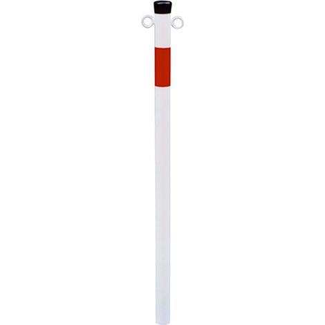 Schake Absperrpfosten aus Stahlrohr verzinkt Ø42x2,5mm mit Kunststoffkappe 900mm Überflur zum Einbetonieren ohne Ösen