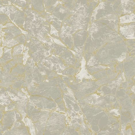 Textured Wallpaper Neutral Marble Stone Effect Gold Vein Paste The Wall Vinyl (1/4)