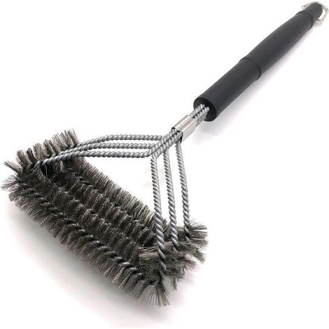 Brosse pour barbecue - Nettoyage du barbecue - Accessoires pour barbecue - Électrique, gaz, charbon de bois - Acier inoxydable-AquaForge