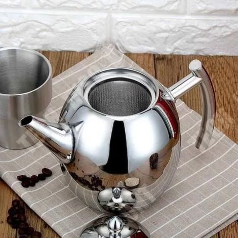 Bouilloire électrique en acier inoxydable, grande capacité 1 L, idéale pour la maison et les cafés [D]