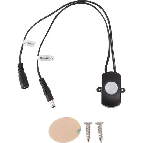 Détecteur de mouvement infrarouge PIR 120° mini interrupteur automatique pour bande LED système de sécurité DC 6-24V (1/5)