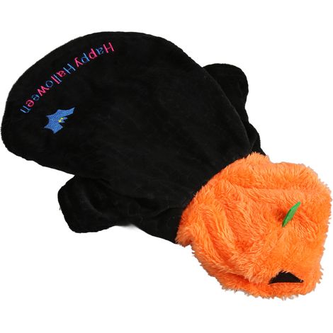 Bouchon vêtements épaissir citrouille motif pelage pour chien Halloween animal de compagnie chat intérieur extérieur noir en peluche polyester (1/5)