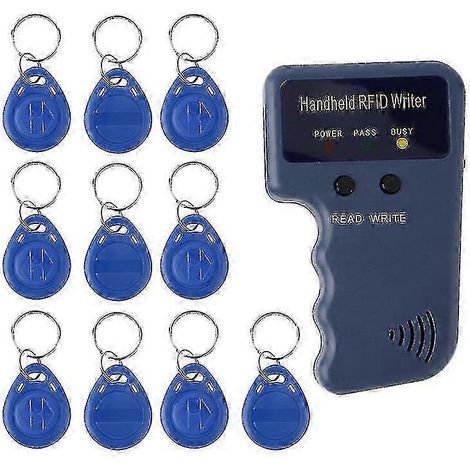 Copieur, duplicateur, programmeur et lecteur RFID (10 porte-clés, étiquettes et cartes d'identification réinscriptibles) Mln SZRH AC (1/5)