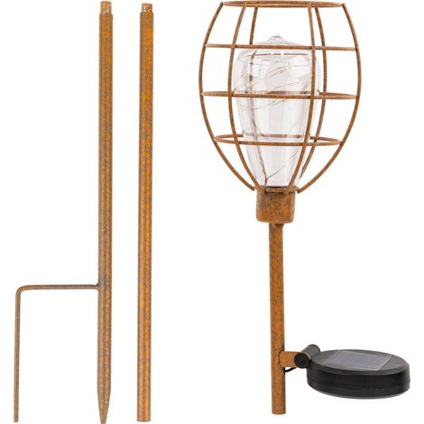 MaxxGarden Luces solares Jardín - 2 Pcs - IP44 - LED al Aire Libre Lamparas solares Jardín/Paisaje Impermeable - Energía Solar Luces Jardín - Luz Solar de Césped Para Pasillo, Césped, Patio (1/5)