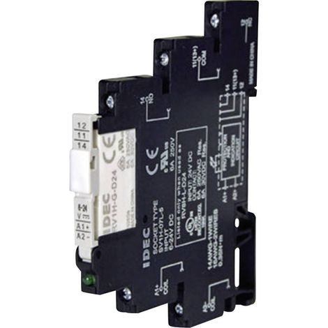 Idec RV8H-L-AD24 relé eléctrico negro 24 V 6 A