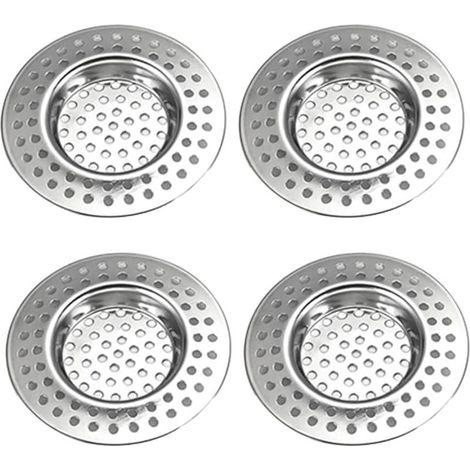 Évier Filtre de Vidange, 4PCS Filtres de Drainage, Filtre à Évier, Grille Evier Cuisine en Acier Inoxydable, Filtre Evier Cuisine, pour Évier, Douche, Cuisine (1/5)