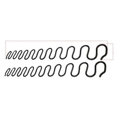 Set di 2 molle di ricambio per divani da 55 cm con 8 clip a S, kit
