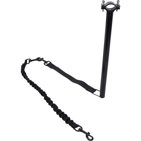 Laisse pour Chien sans Mains Attache Vélo Ceinture de Traction Noire Renforcée avec Clé Hexagonale pour Entraînement Course Exercice Canin