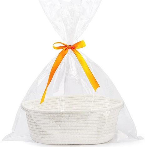 Panier cadeau tressé vide pour cadeaux, naissance, anniversaire, mariage, Pâques, Noël (1/5)