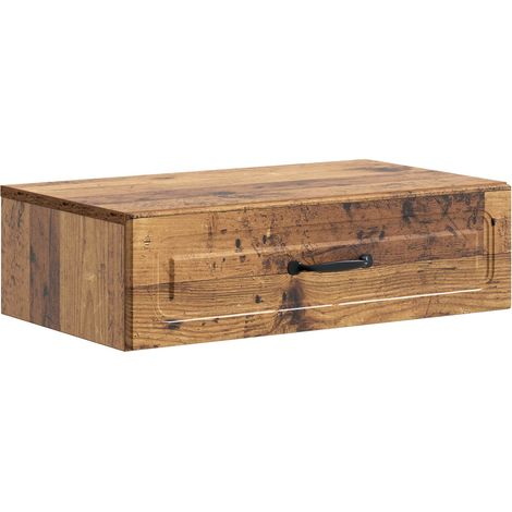 Tavolino da Parete Laterale Legno antico 59 x 34,5 x 17 cm vidaXL