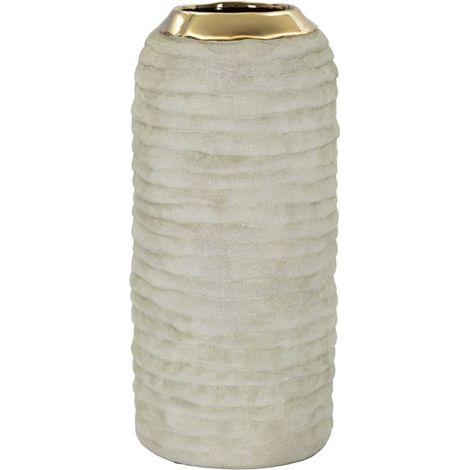 Vase Design en Céramique "Lima" 30cm Gris (1/5)