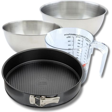 Set pâtisserie avec moule à manqué 30 cm, 2 bols à mixer, verre mesureur et spatule Zenker (1/5)