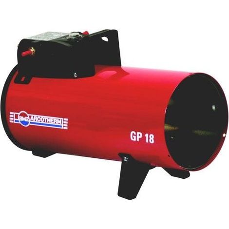 ARCOTHERM GP18 M Generatore di Aria Calda 19 kW Alimentazione Gas Propano GPL Regolazione Potenza Manuale (43x18x28 cm) colore Nero