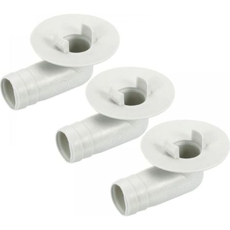 Set of 3 raccord de tuyau de vidange de climatiseur avec anneau en caoutchouc pour mini-unités split et climatiseurs de fenêtre, blanc (hauteur totale : 51 mm/2 ") (1/4)