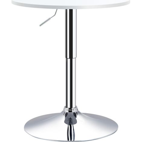 Stylish Swivel Bar Table with Metal Base,Adjustable Height and Round Top,Perfect for High Stools,Easy Assembly,60kg Capacity