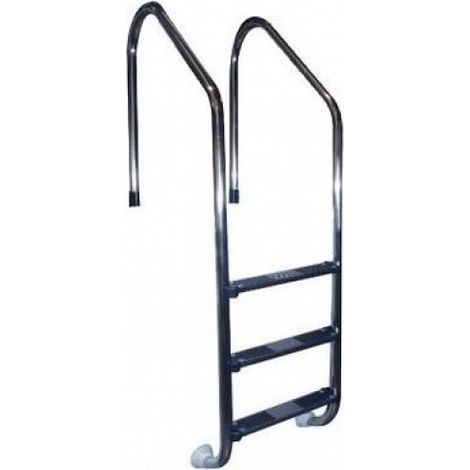 Scaletta di Risalita Modello Trianon per Piscina con Skimmer in Acciaio Inox AISI 316 - 3 Scalini - Compatibile con Elettrolisi al Sale