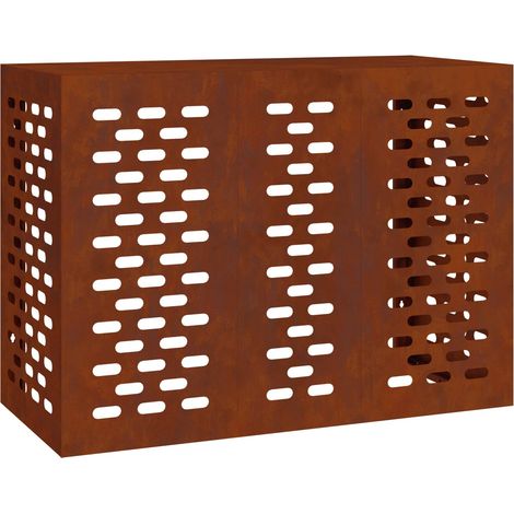Vidaxl – Housse de climatiseur 110 x 50 x 80 cm – Acier patiné résistant à l'eau – Protection contre la chaleur et l'humidité – Design moderne (1/5)