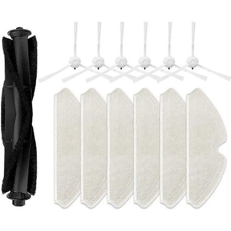 Accessoires de rechange pour aspirateur robot Inic I9 : brosse principale, chiffons, serpillière, etc. (lot de 13). (1/5)
