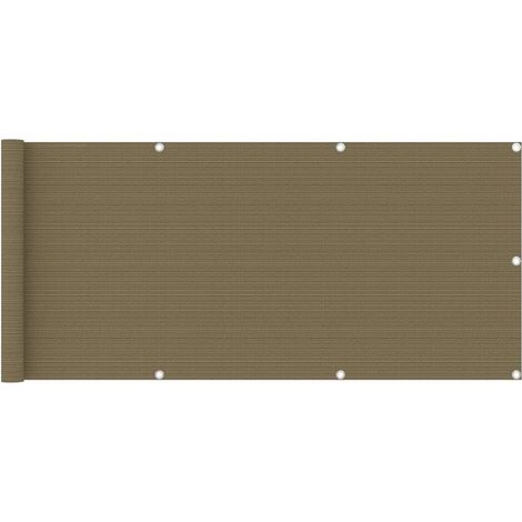 vidaXL Paravento da Balcone Grigio Talpa 75x600 cm in HDPE