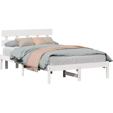 Maison Exclusive - Estructura de cama Blanco 135 x 190 cm Madera