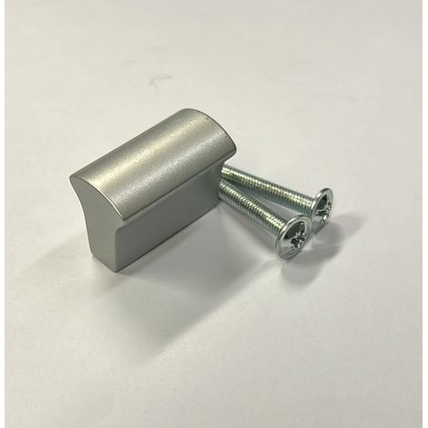 ORECA - POMOLO RETTANGOLARE IN ZAMA SATINATA 30X13MM