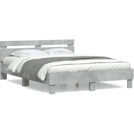 Maison Exclusive - Cama con cabecero madera de ingeniería gris ho (1/5)