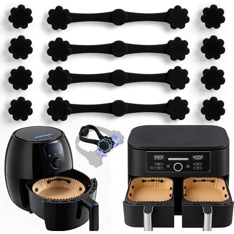 Magneti in silicone per friggitrice ad aria, 12 pezzi di anelli magnetici in silicone per friggitrice ad aria, accessori magnetici universali per friggitrice ad aria per fissare la carta da forno usa (1/5)