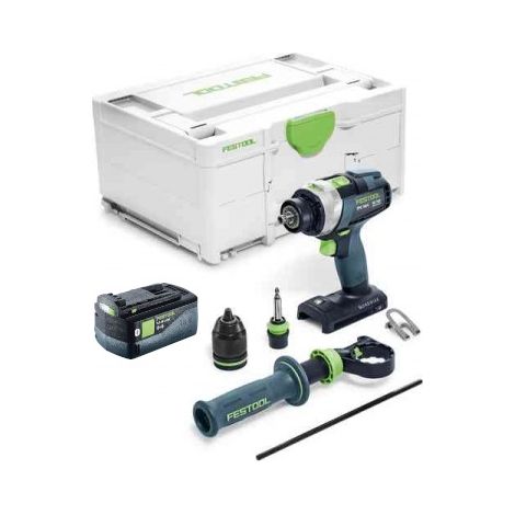 Trapano a Percussione FESTOOL QUADRIVE TPC 18/4 I-Basic (1 x 5,0 Ah + Systainer SYS3 M 187) (1/10)