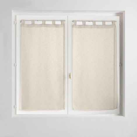 Douceur d'Intérieur, Paire Droite à Passants (2 x 60 x 120 cm) Carlin Lin, Voile Tissé (1/3)