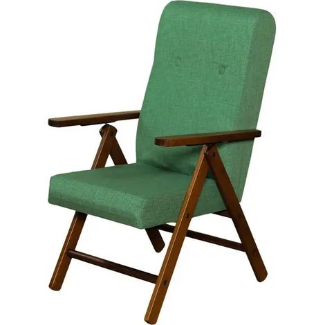 Relaxsessel Molisana grün, verstellbar, aus Buchenholz, 147 × 67 × 18 cm