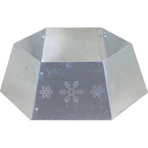 Copribase albero metallo pieghevole argento esagonale cm68h25 (1/2)