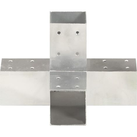 Connecteur de poteau Forme en X Métal galvanisé 71x71 mm CFW288356 (1/5)