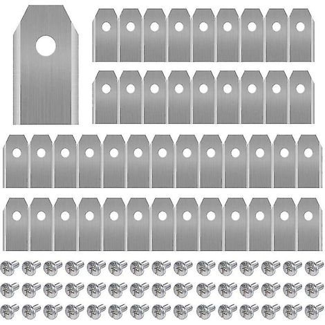 45 X lames de couteau en titane pour toutes les tondeuses robotiques Husqvarn/automower/Yardforce/gardena (3g-0,75 mm) avec 45 vis, lames de rechange pour les modèles 105,3 (1/5)