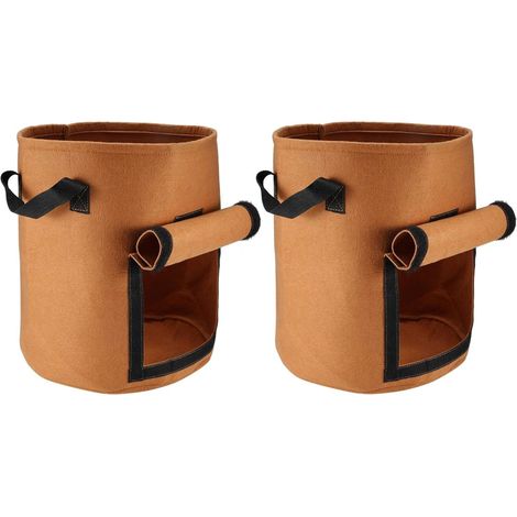 Filiyano-Lot de 2 seaux de plantation pour fleurs - Sacs de plantation filtrants pour légumes et fleurs (1/5)