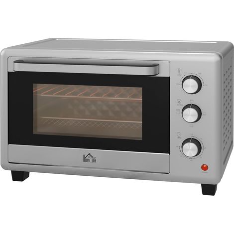 Fornetto Elettrico 30 Litri 1600W con 3 Funzioni di Cottura Argento (1/5)