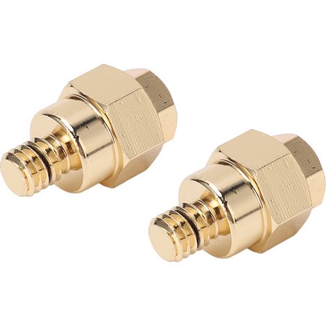 2PCS Borne adaptateur de batterie à cosse courte, filetage NPT 3/8 po, laiton pour positif et négatif (1/5)