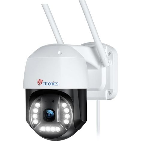Ctronics Caméra Surveillance WiFi Extérieure 4K 8MP PTZ, Détection IA Humaine Véhicule Animal, Suivi Auto, Vision Nocturne Couleur, Audio Bidirectionnel (1/5)