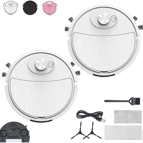 Mini aspirateur robot pour voiture (2027), robot nettoyeur compact 3 en 1 rechargeable avec fonction lavage humide. (1/5)