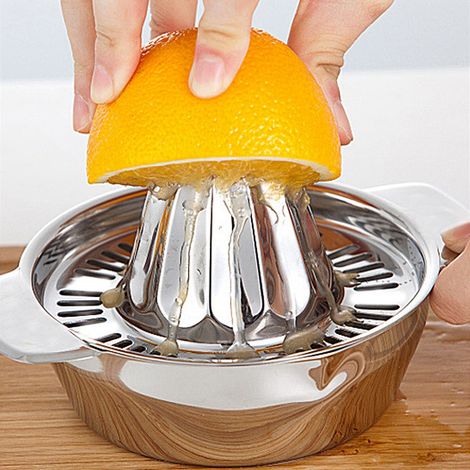Presse-agrumes manuelle en acier inoxydable pour citrons et oranges - Extracteur de jus - Accessoires de cuisine (1/5)