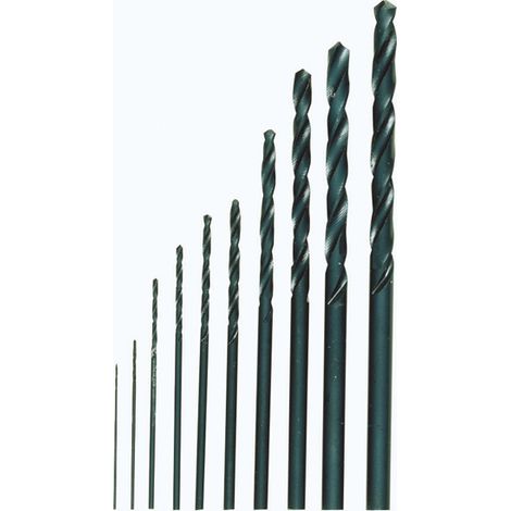 Proxxon Micromot 28 874 HSS Kit punte a spirale da metallo 10 parti 0.3 mm, 0.5 mm, 0.8 mm, 1 mm, 1.2 mm, 1.5 mm, 2 mm,